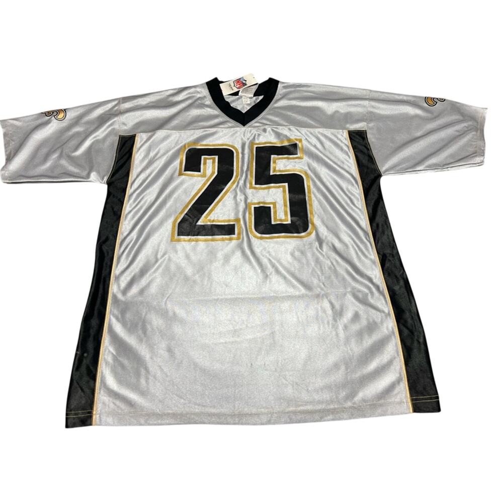 NWT New Orleans Saints Reggie Bush Jersey Men's XL Gray Black Gold NFL Apparel
